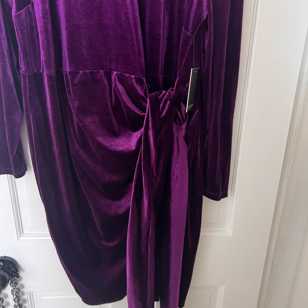 Eloquii Purple Long Sleeve Dress - Picture 3 of 4